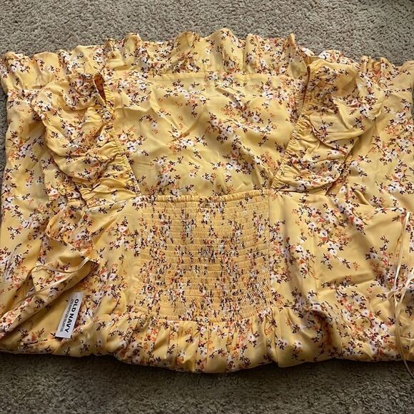 Old Navy Fit and Flare Floral Puff Sleeves Mini Dress - Picture 8 of 8